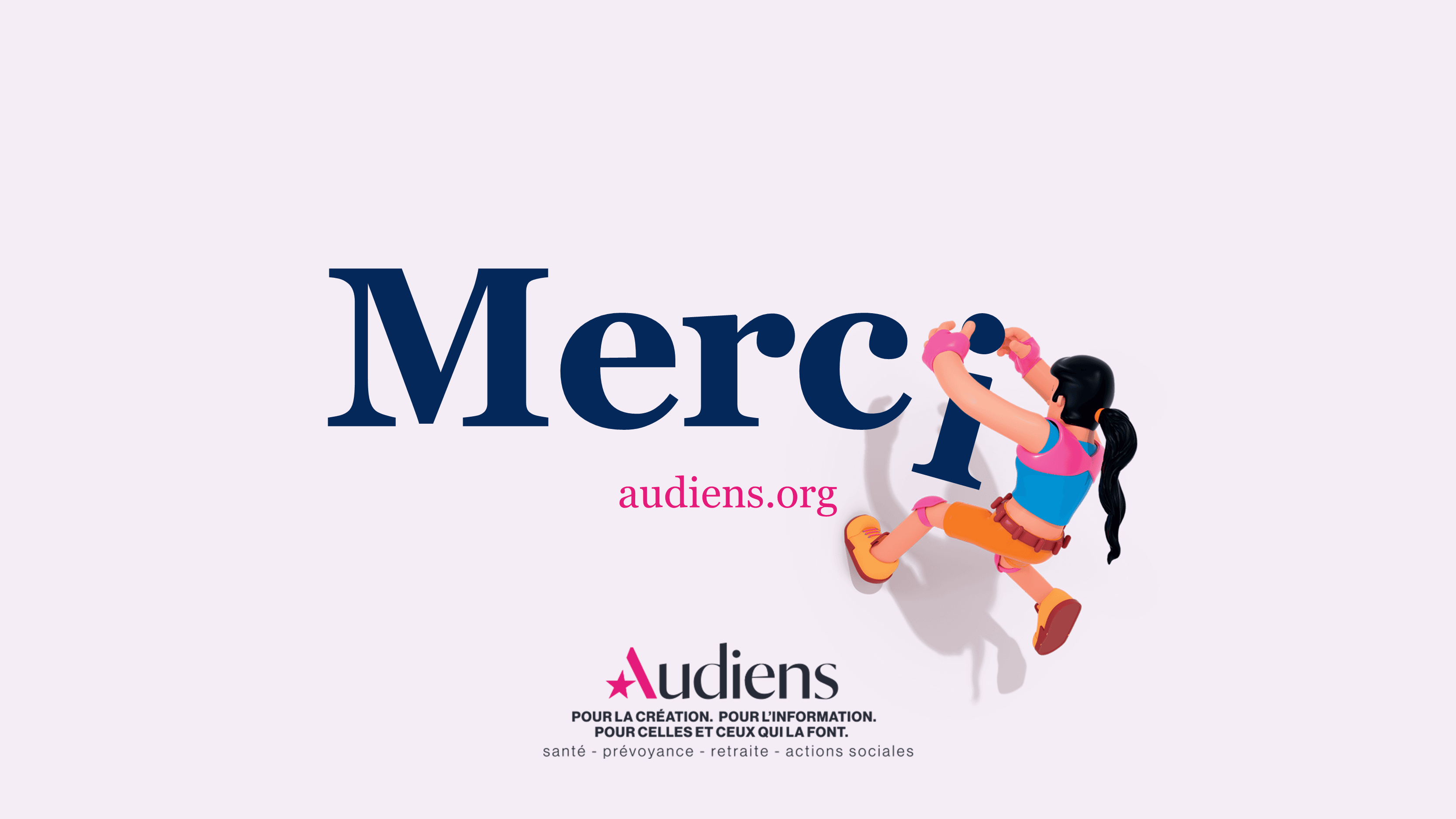 Slide remerciement pour Audiens