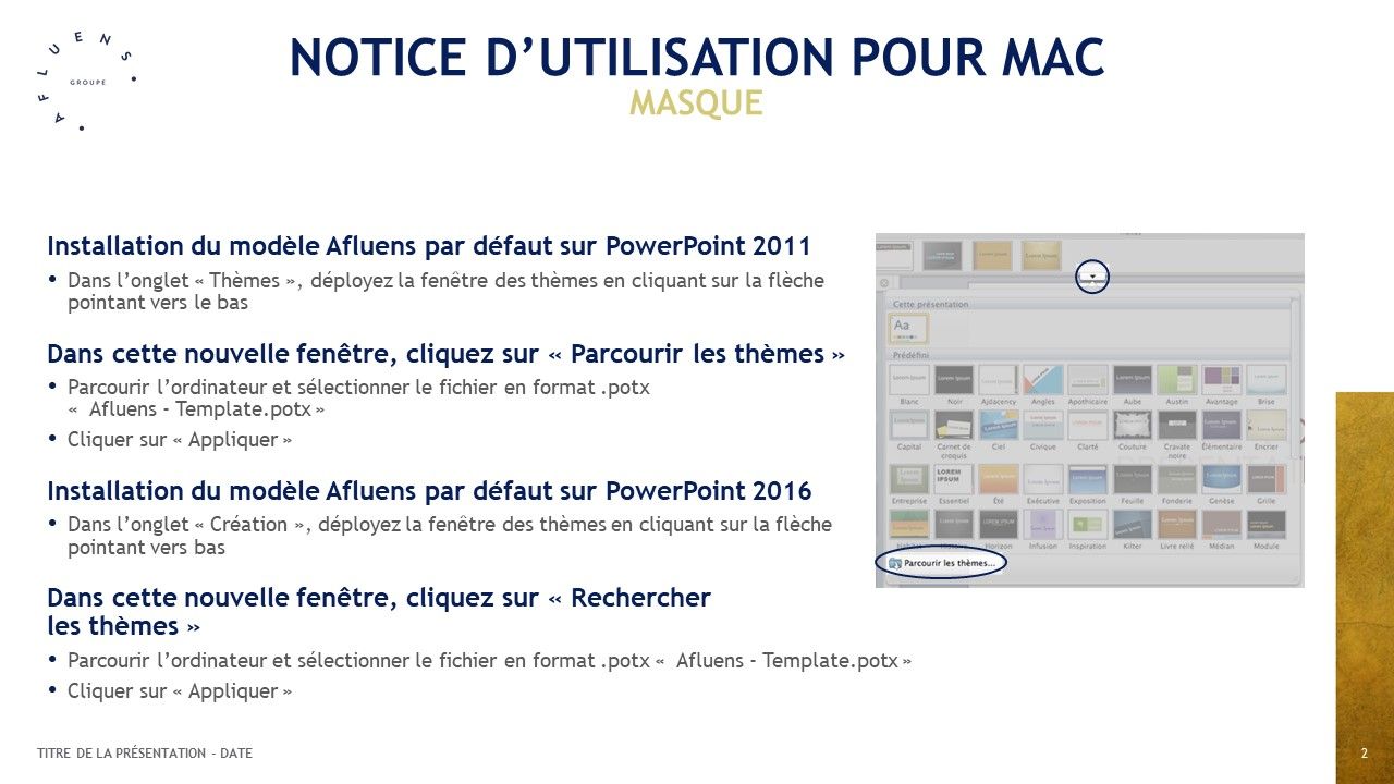 Afluens - Masque Powerpoint