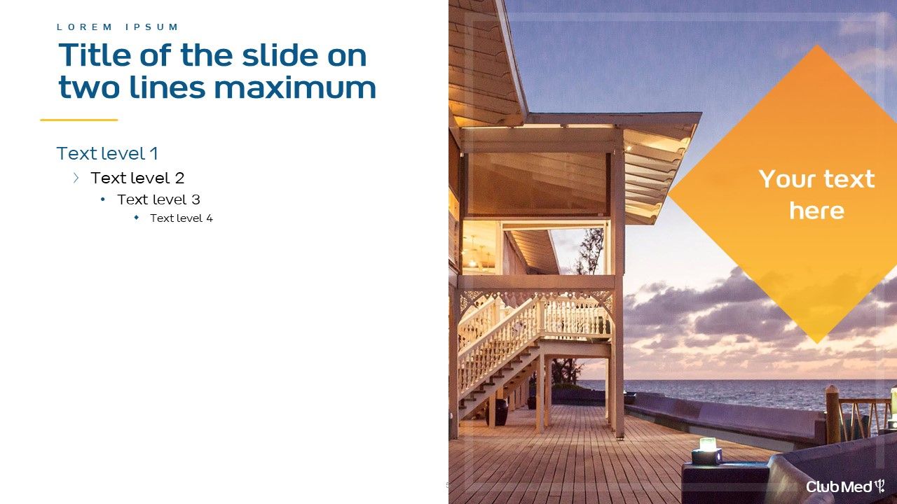 Club Med North America - Template Powerpoint