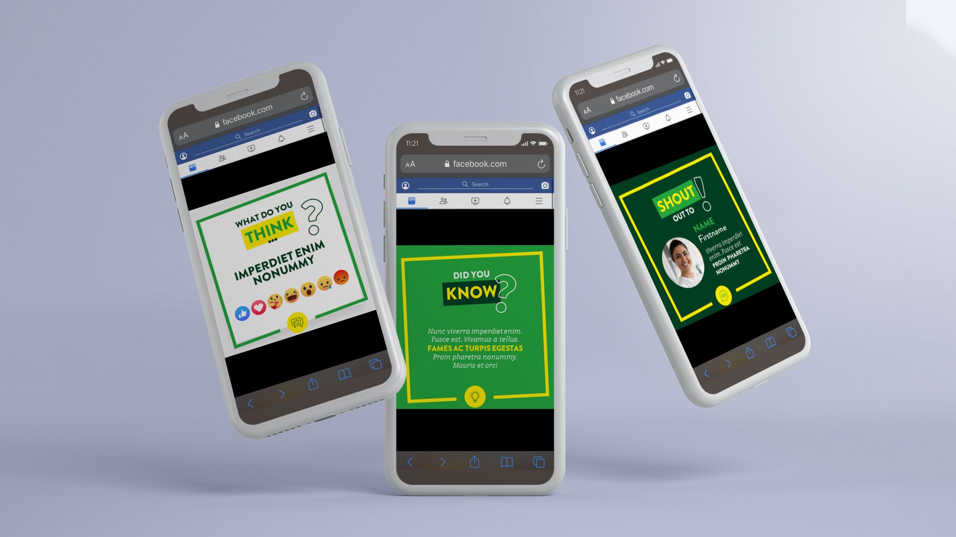 Perrier - Posts réseaux sociaux